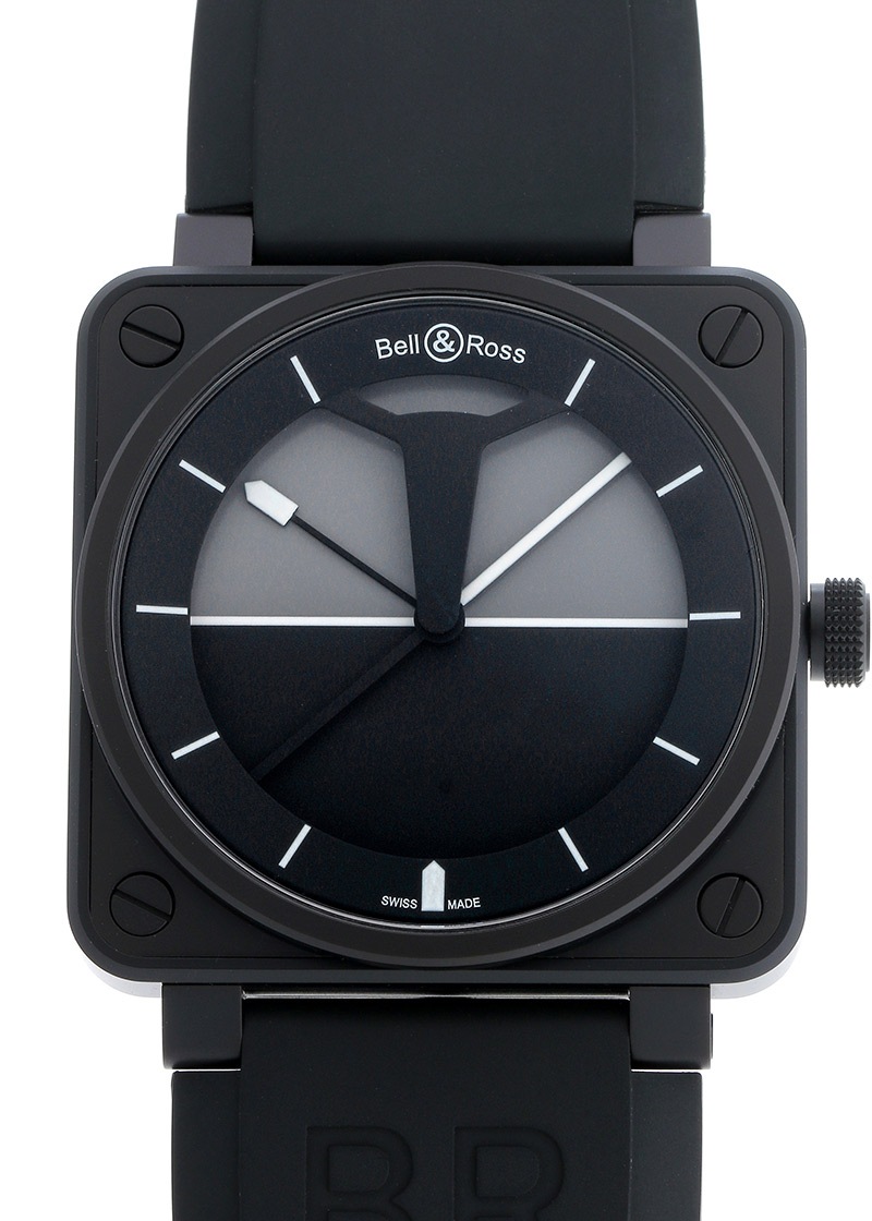 ベル&ロス - BR01 ホライゾン 999本限定 | BELL & ROSS | BR01-92 HORIZON-R | PVD 黒文字盤 自動巻き レザー | 未使用品