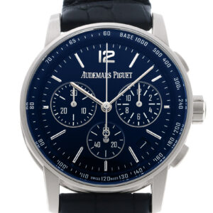 オーデマピゲ - CODE11.59 by オーデマピゲ クロノグラフ | AUDEMARS PIGUET | 26393BC.OO.A321CR.01 | WG ブルー文字盤 自動巻き レザー | 中古