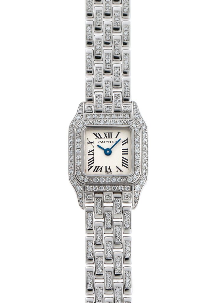 カルティエ - ミニパンテール | CARTIER | WF3210FK | WG シルバー文字盤 クォーツ ブレスレット | 中古