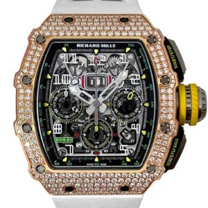 リシャールミル - RM11-03 オートマティック フライバック クロノグラフ ベゼルダイヤ | RICHARD MILLE | RM11-03| PG/TI スケルトン文字盤 自動巻き ラバー | 委託品 | 中古