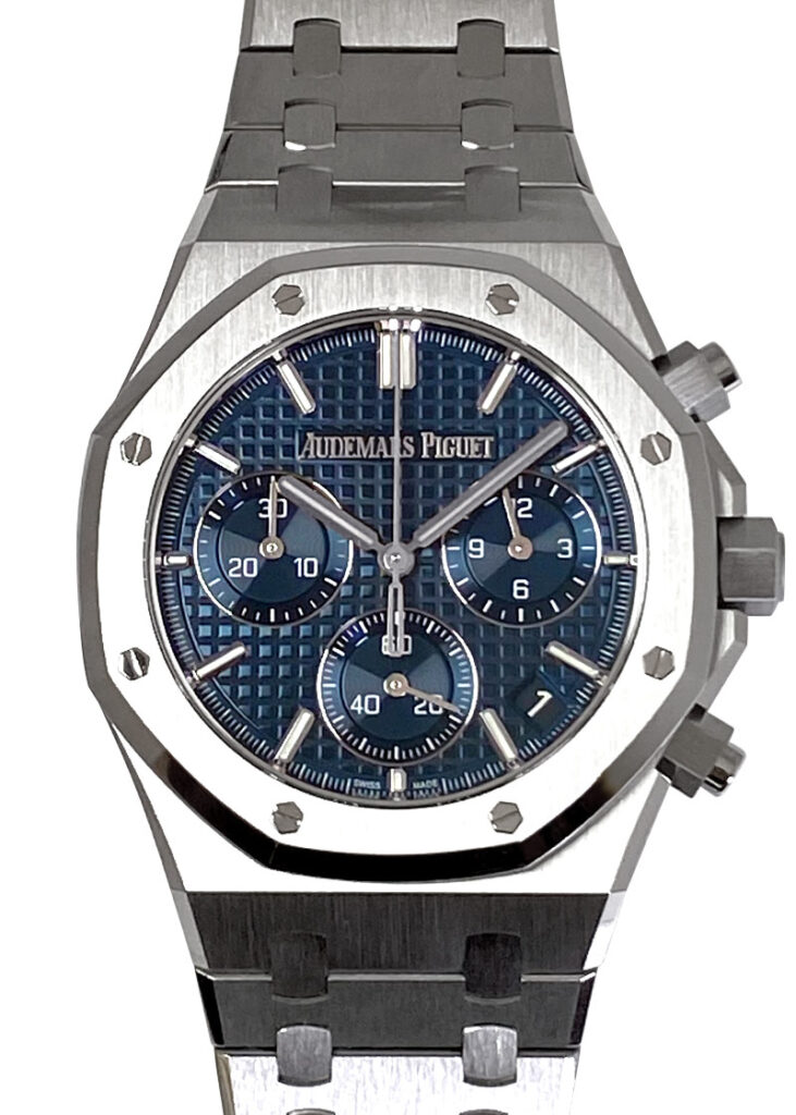 オーデマピゲ - ロイヤルオーク クロノグラフ 50周年記念 | AUDEMARS PIGUET | 26240ST.OO.1320ST.01 | SS ブルー文字盤 自動巻き ブレスレット | 委託品 | 中古