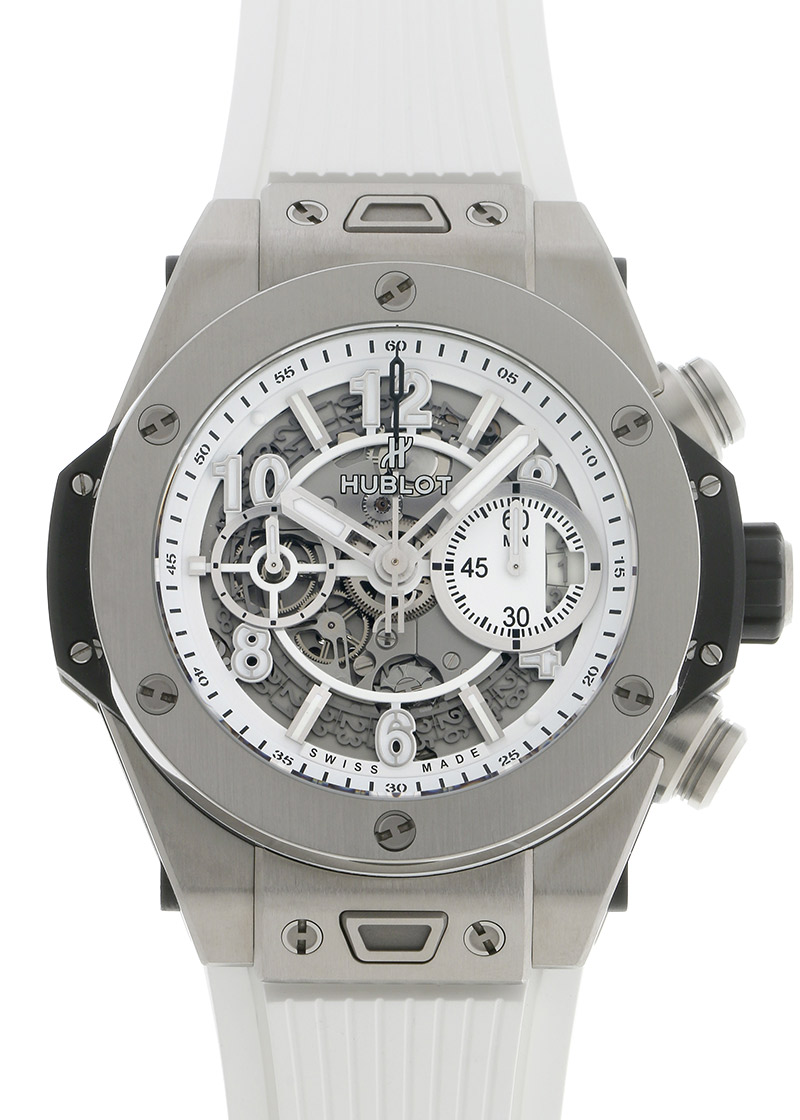 ウブロ - ビッグバン ウニコ ホワイト&ブラック 日本限定 | HUBLOT | 411.NE.2010.LR.JSM15 | TI スケルトン文字盤 自動巻き ラバーアリゲーター | 中古