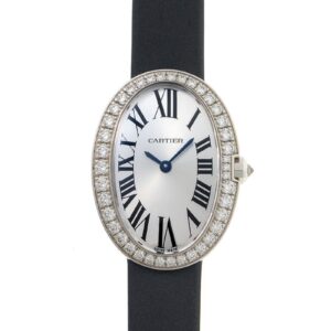 カルティエ - ベニュワール SM ベゼルダイヤ | CARTIER | WB520008 | WG シルバー文字盤 クォーツ サテン