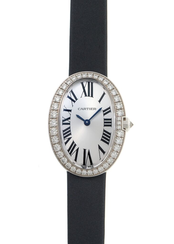カルティエ - ベニュワール SM ベゼルダイヤ | CARTIER | WB520008 | WG シルバー文字盤 クォーツ サテン