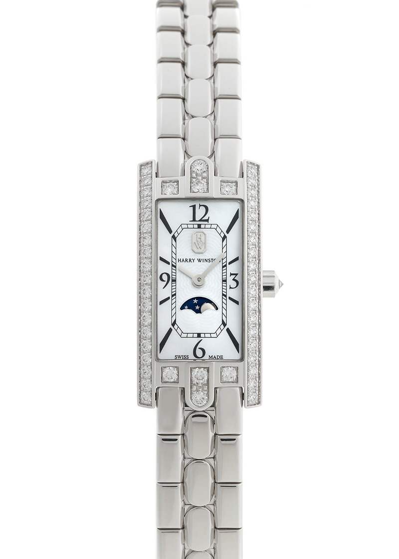 ハリーウィンストン - アヴェニューC ミニ ムーンフェイズ | HARRY WINSTON | AVCQMP16WW002 | WG ホワイトシェル文字盤 クォーツ ブレスレット | 委託品