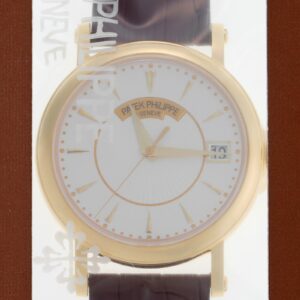 パテックフィリップ - カラトラバ オフィサー | PATEK PHILIPPE | 5153J-001 | YG シルバー文字盤 自動巻き レザー | レストア
