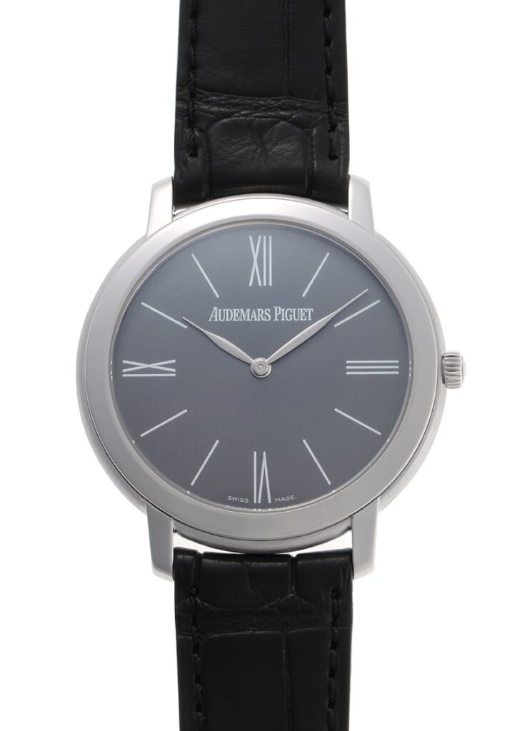 オーデマピゲ - ジュールオーデマ エクストラフラット | AUDEMARS PIGUET | 15093BC.OO.A002CR.01 | WG グレー文字盤 手巻き レザー | 中古