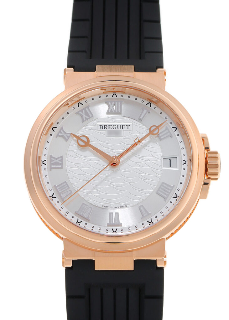 ブレゲ - マリーン | BREGUET | 5517BR/12/9ZU | RG シルバー文字盤 自動巻き ラバー | 中古