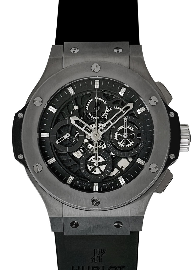 ウブロ - アエロバン タングステン 999本限定 | HUBLOT | 310.KX.1140.RX | タングステン スケルトン文字盤 自動巻き ラバー | 中古