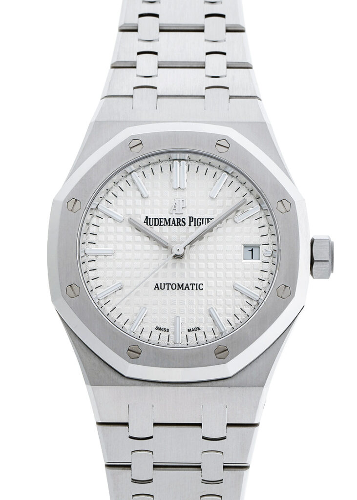 オーデマピゲ - ロイヤルオーク オートマティック | AUDEMARS PIGUET | 15450ST.OO.1256ST.01 | SS シルバー文字盤 自動巻き ブレスレット | 中古