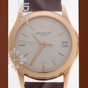 パテックフィリップ - カラトラバ | PATEK PHILIPPE | 5107R-001 | PG シルバー文字盤 自動巻き レザー | レストア | 中古