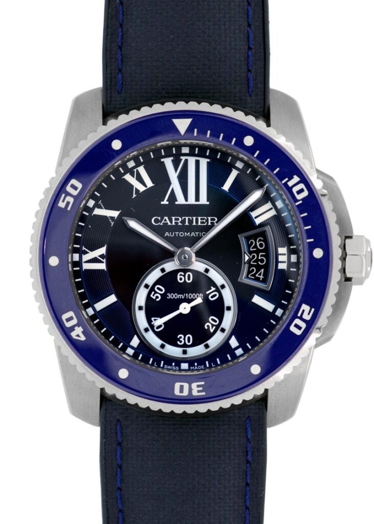 カルティエ - カリブル ドゥ カルティエ ダイバー | CARTIER | WSCA0010 | SS ブルー文字盤 自動巻き ラバー