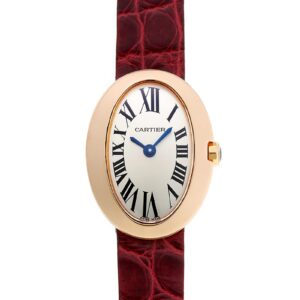 カルティエ - ミニ ベニュワール | CARTIER | W8000017 | PG シルバー文字盤 クォーツ レザー | 中古