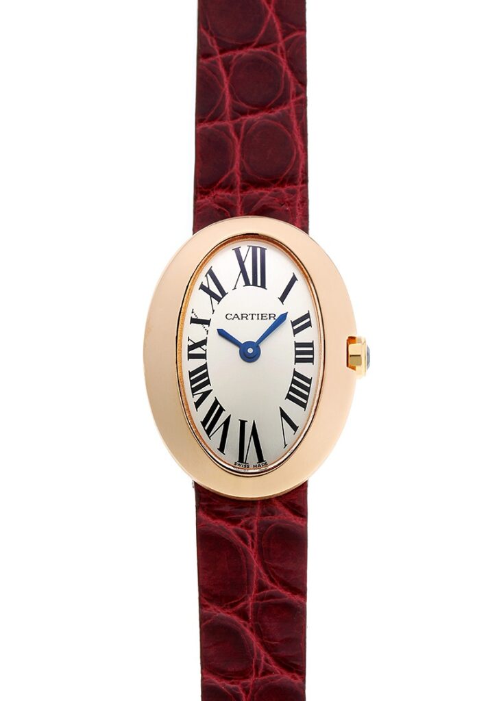 カルティエ - ミニ ベニュワール | CARTIER | W8000017 | PG シルバー文字盤 クォーツ レザー | 中古