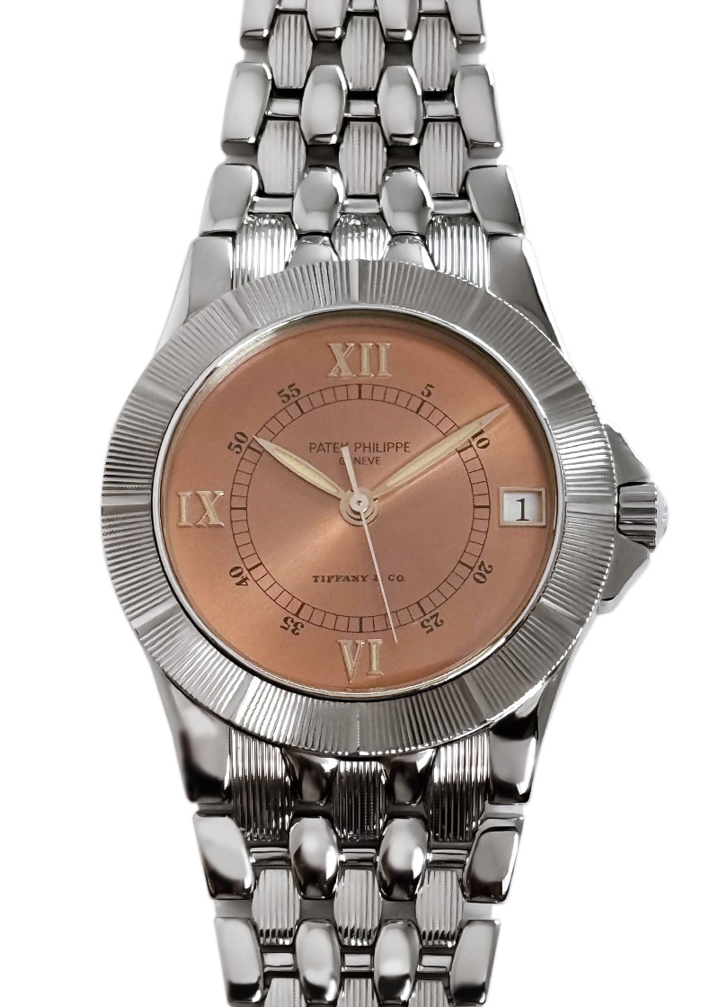 パテックフィリップ - ネプチューン Tiffany Wネーム | PATEK PHILIPPE | 5080/1A-001 | SS ピンク文字盤 自動巻き ブレスレット | 委託品 | 中古