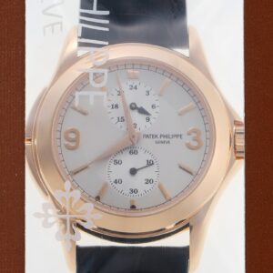 パテックフィリップ - カラトラバ トラベルタイム | PATEK PHILIPPE | 5134R-011 | RG シルバー文字盤 手巻き レザー | レストア | 中古