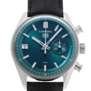 タグホイヤー - カレラ クロノグラフ | TAG HEUER | CBS2211.FC6545 | SS グリーン文字盤 自動巻き レザー | 未使用品