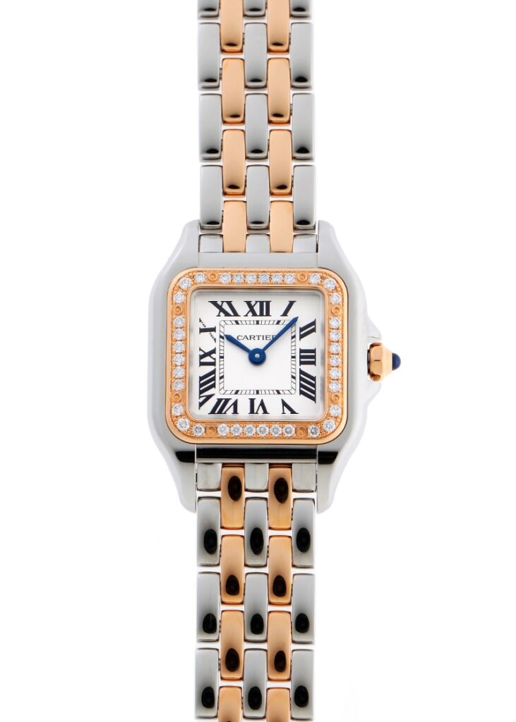 カルティエ - パンテール ドゥ カルティエ SM ベゼルダイヤ | CARTIER | W3PN0006 | PG&SS シルバー文字盤 クォーツ ブレスレット | 未使用品