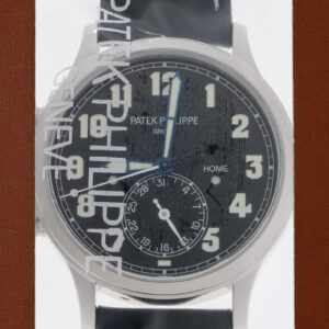 パテックフィリップ - カラトラバ パイロット トラベルタイム | PATEK PHILIPPE | 5524G-001 | WG 黒文字盤 自動巻き レザー | レストア | 中古