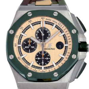 オーデマピゲ - ロイヤルオーク オフショア クロノグラフ | AUDEMARS PIGUET | 26400SO.OO.A054CA.01 | SS ベージュ文字盤 自動巻き ラバー | 未使用品