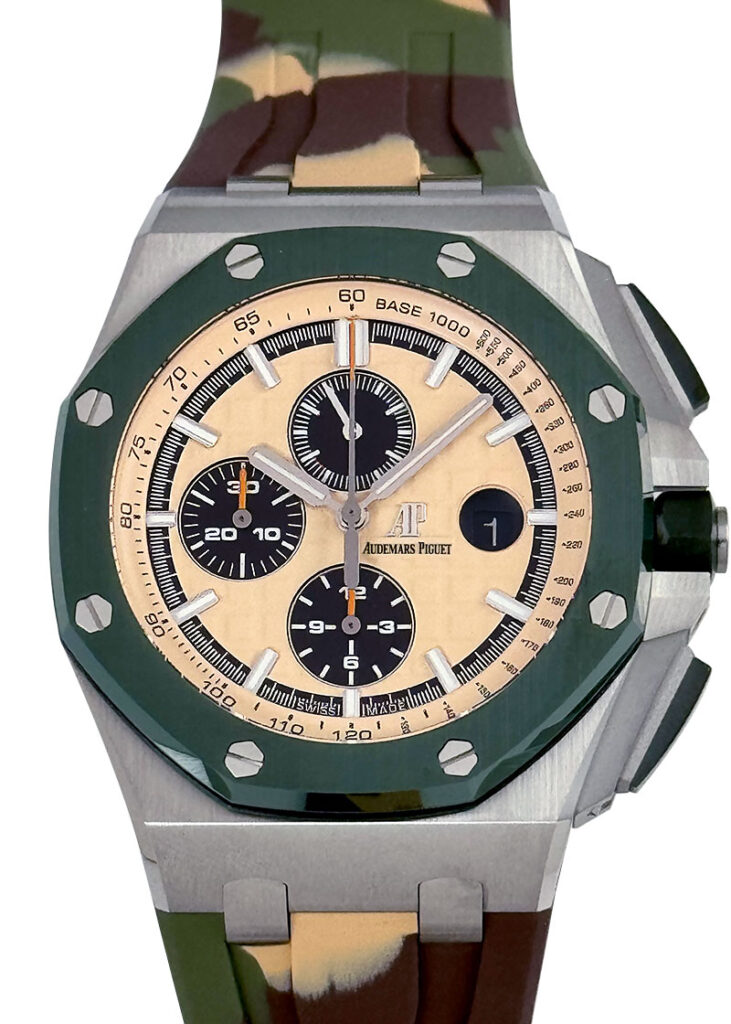 オーデマピゲ - ロイヤルオーク オフショア クロノグラフ | AUDEMARS PIGUET | 26400SO.OO.A054CA.01 | SS ベージュ文字盤 自動巻き ラバー | 未使用品