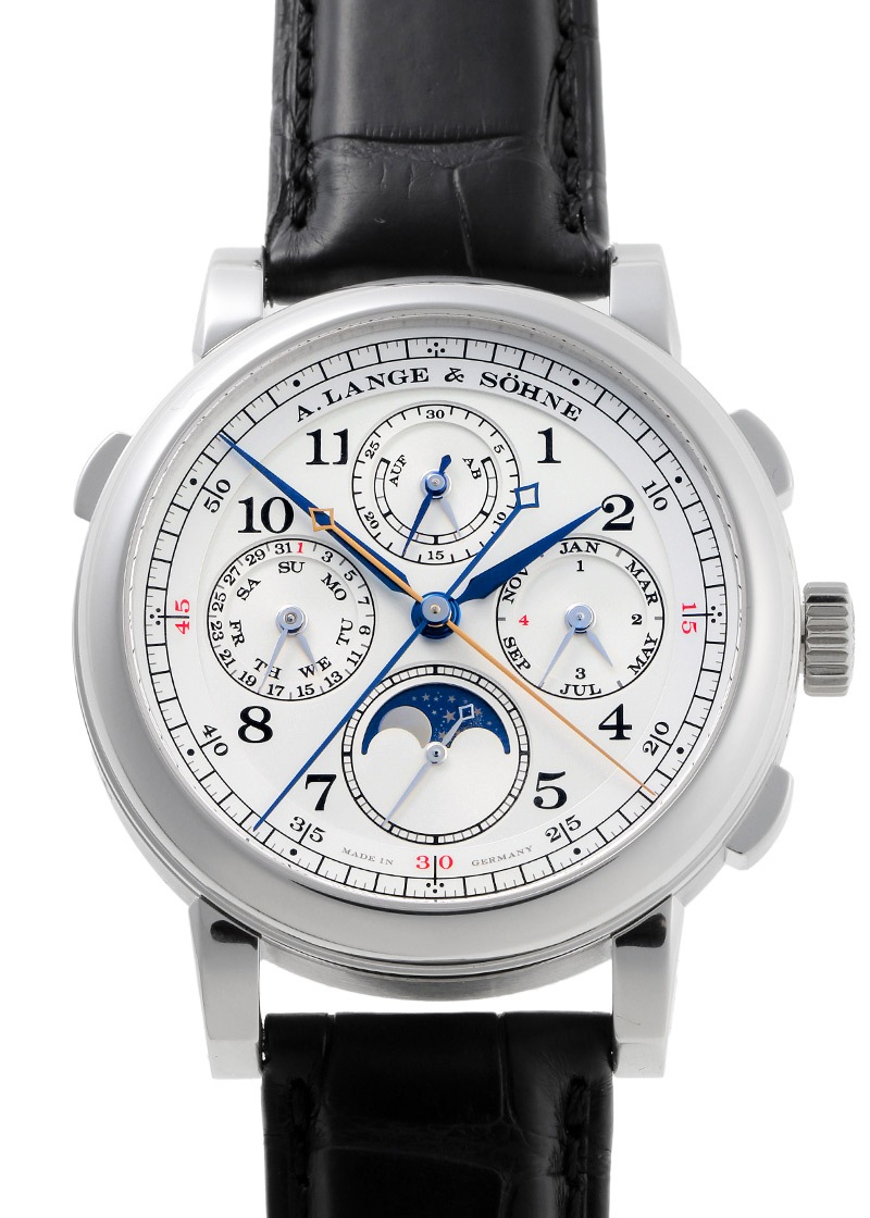 A.ランゲ&ゾーネ - 1815 ラトラパント パーペチュアルカレンダー | A.LANGE&SOHNE | 421.025FE(LSLS4212AB) | PT シルバー文字盤 手巻き レザー | 中古