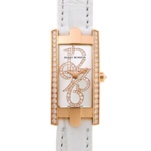 ハリーウィンストン - アヴェニューC ミニ ベゼルサイドダイヤ | HARRY WINSTON | AVCQHM16RR034 | RG シルバー文字盤 クォーツ レザー | 中古