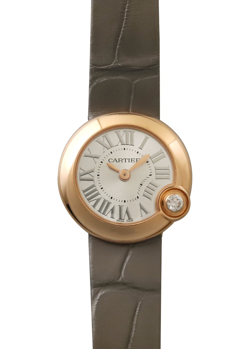 カルティエ - バロンブラン | CARTIER | WGBL0004 | PG シルバー文字盤 クォーツ レザー | 中古
