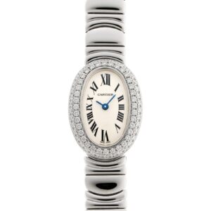 カルティエ - ミニ ベニュワール ベゼルダイヤ | CARTIER | WB5095L2 | WG シルバー文字盤 クォーツ ブレスレット | 中古