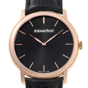 オーデマピゲ - ジュール オーデマ エクストラ シン | AUDEMARS PIGUET | 15180OR.OO.A002CR.01 | RG 黒文字盤 自動巻き レザー | 中古