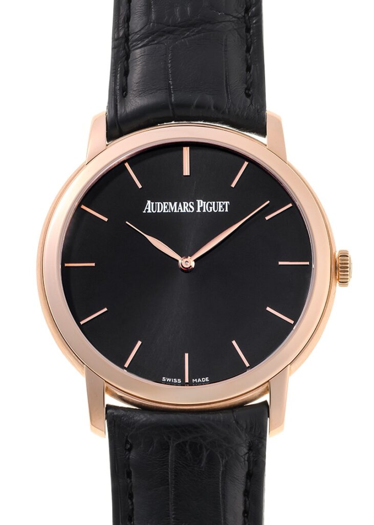 オーデマピゲ - ジュール オーデマ エクストラ シン | AUDEMARS PIGUET | 15180OR.OO.A002CR.01 | RG 黒文字盤 自動巻き レザー | 中古