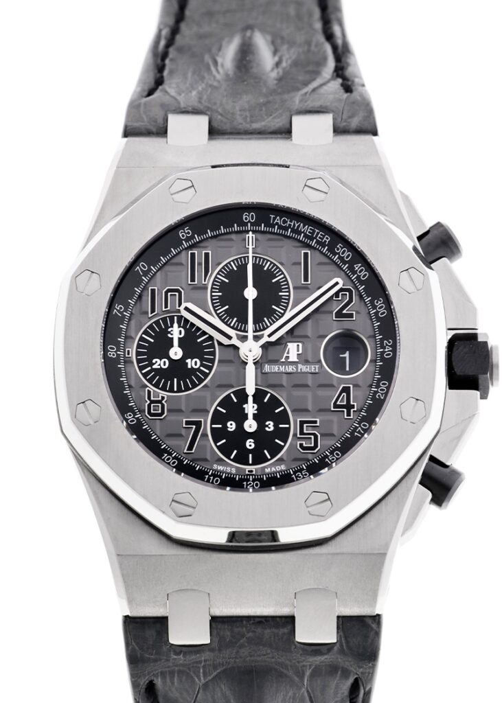 オーデマピゲ - ロイヤルオーク オフショア クロノグラフ | AUDEMARS PIGUET | 26470ST.OO.A104CR.01 | SS グレー文字盤 自動巻き レザー | 中古