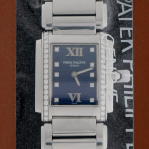 パテックフィリップ - Twenty4 | PATEK PHILIPPE | 4910/10A-012 | SS ブルー文字盤 クォーツ ブレスレット | レストア