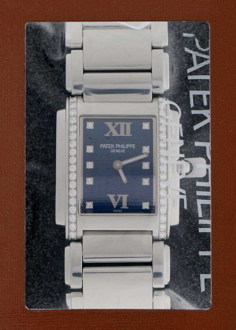 パテックフィリップ - Twenty4 | PATEK PHILIPPE | 4910/10A-012 | SS ブルー文字盤 クォーツ ブレスレット | レストア