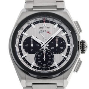 ゼニス - デファイ エルプリメロ21 | ZENITH | 95.9005.9004/01.M9000 | TI&CE シルバー/黒文字盤 自動巻き ブレスレット | 未使用品