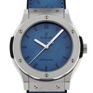 ウブロ - クラシックフュージョン ベルルッティ スクリット オーシャンブルー | HUBLOT | 511.NX.050B.VR.BER16 | TI ブルー文字盤 自動巻き レザー | 中古