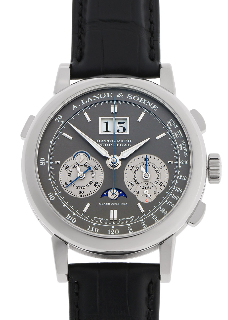A.ランゲ&ゾーネ - ダトグラフ パーペチュアルカレンダー | A.LANGE&SOHNE | 410.038E(LSLS4103AB) | WG グレー文字盤 手巻き レザー | 中古