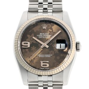 ロレックス - オイスター パーペチュアル デイトジャスト フラワー | ROLEX | 116234 | WG&SS ブラウン文字盤 自動巻き ブレスレット | 中古