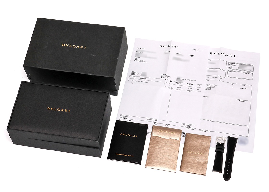 ブルガリ - オクト ローマ | BVLGARI | 103471(OC42SCH) | SS 黒文字盤 自動巻き ブレスレット | 中古