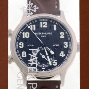 パテックフィリップ - カラトラバ パイロット トラベルタイム | PATEK PHILIPPE | 5524G-001 | WG ブルー文字盤 自動巻き レザー | レストア