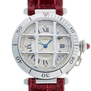 カルティエ - パシャ グリッド 150周年記念モデル | CARTIER | W3102255 | SS シルバー文字盤 自動巻き レザー | 中古