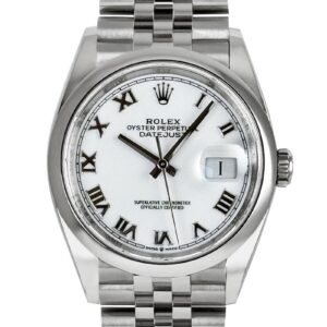 ロレックス - オイスター パーペチュアル デイトジャスト36 | ROLEX | 126200 | SS 白/ローマ文字盤 自動巻き ブレスレット | 中古