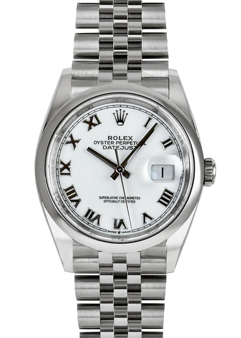 ロレックス - オイスター パーペチュアル デイトジャスト36 | ROLEX | 126200 | SS 白/ローマ文字盤 自動巻き ブレスレット | 中古