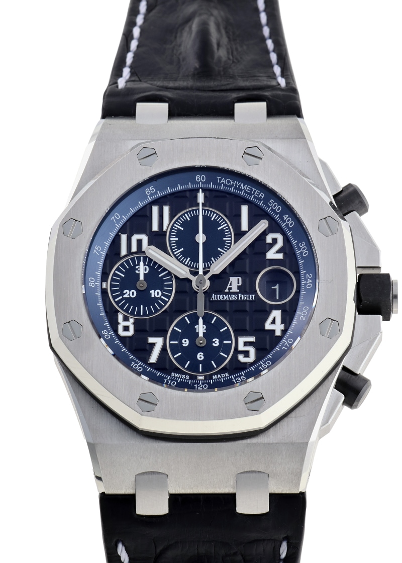 オーデマピゲ - ロイヤルオーク オフショア クロノグラフ | AUDEMARS PIGUET | 26470ST.OO.A028CR.01.A | SS 黒文字盤 自動巻き レザー | 中古