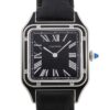 カルティエ - サントスデュモン LM | CARTIER | WSSA0046 | SS ブラック文字盤 手巻き レザー | 中古