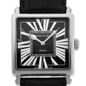 ロジェデュブイ - ゴールデンスクエア | ROGER DUBUIS | G37-14-20-00/0ER00/B | WG 黒文字盤 自動巻き レザー | 中古