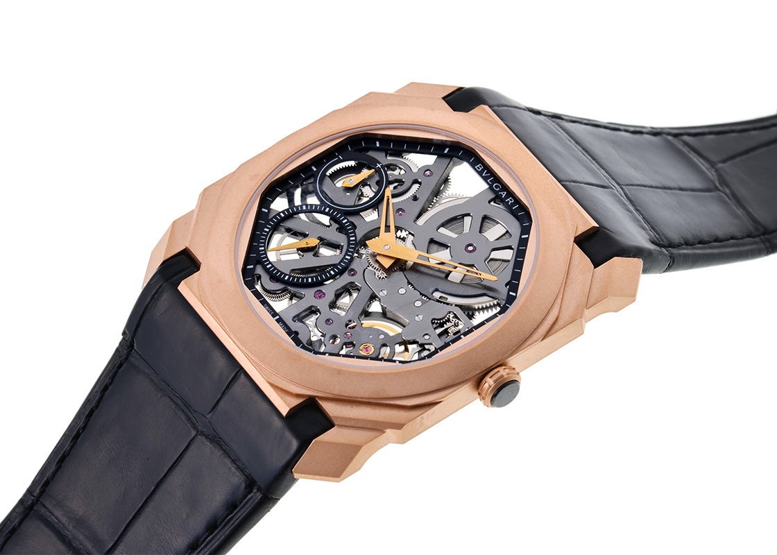 ブルガリ - オクト フィニッシモ | BVLGARI | 102946 | RG スケルトン文字盤 手巻き レザー | 中古