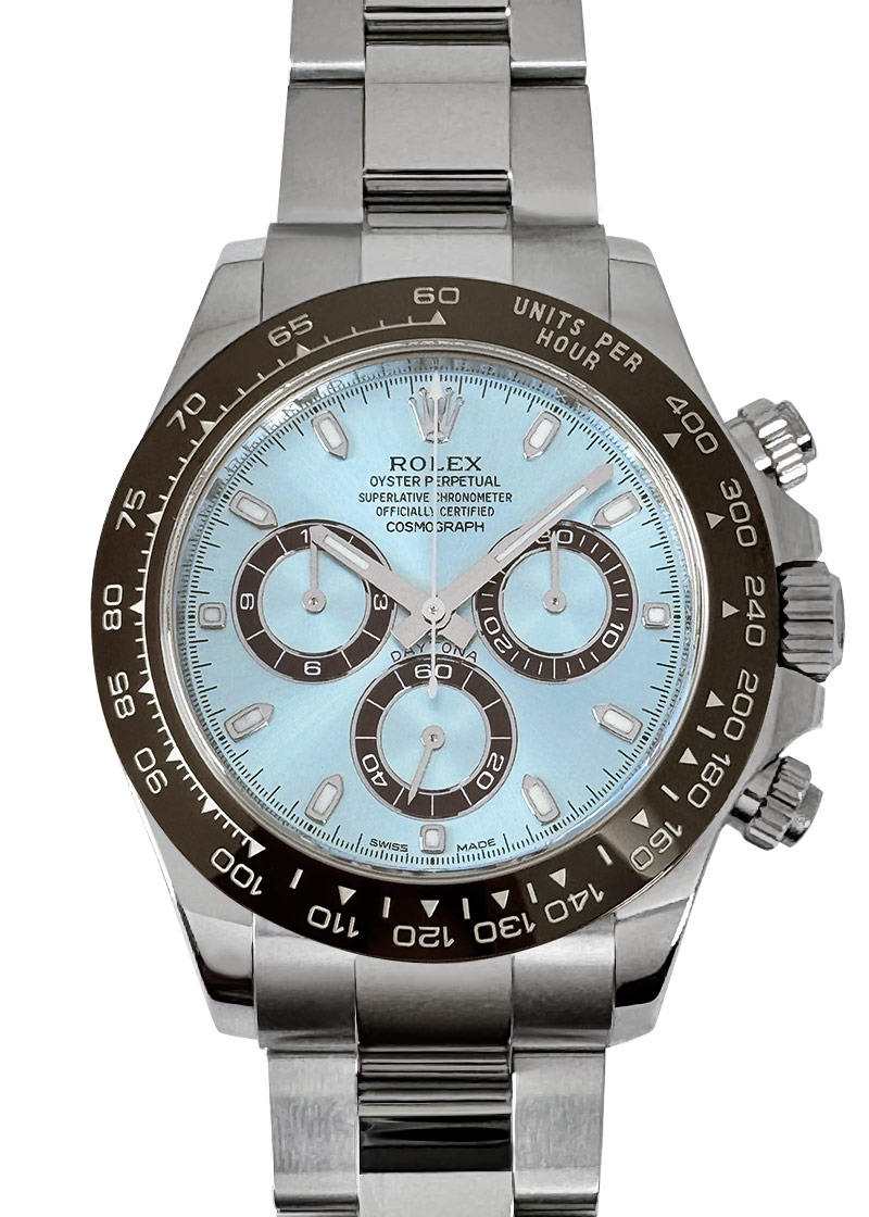 ロレックス - オイスター パーペチュアル コスモグラフ デイトナ | ROLEX | 116506 | PT アイスブルー文字盤 自動巻き ブレスレット | 中古