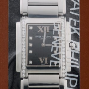 パテックフィリップ - Twenty-4 | PATEK PHILIPPE | 4910/10A-001 | SS 黒文字盤 クォーツ ブレスレット | 中古