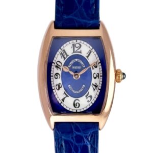 フランクミュラー -トノウカーベックス クロノメトロ | FRANCK MULLER | 1752QZ CHRONOMETRO | PG ブルー文字盤 クォーツ レザー | 委託品 | 中古